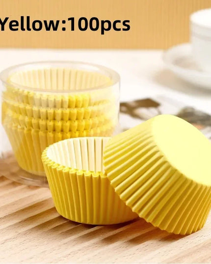 100pcs Disposable Muffin Cups Egg Tart Molds