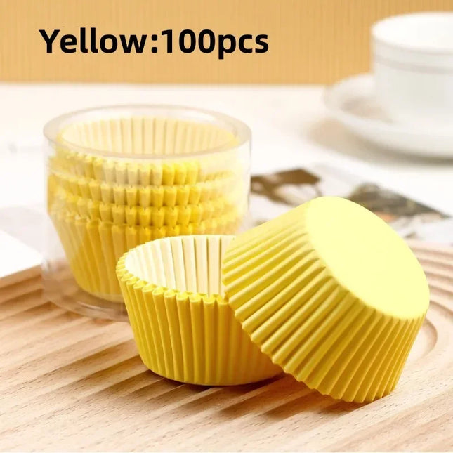 100pcs Disposable Muffin Cups Egg Tart Molds