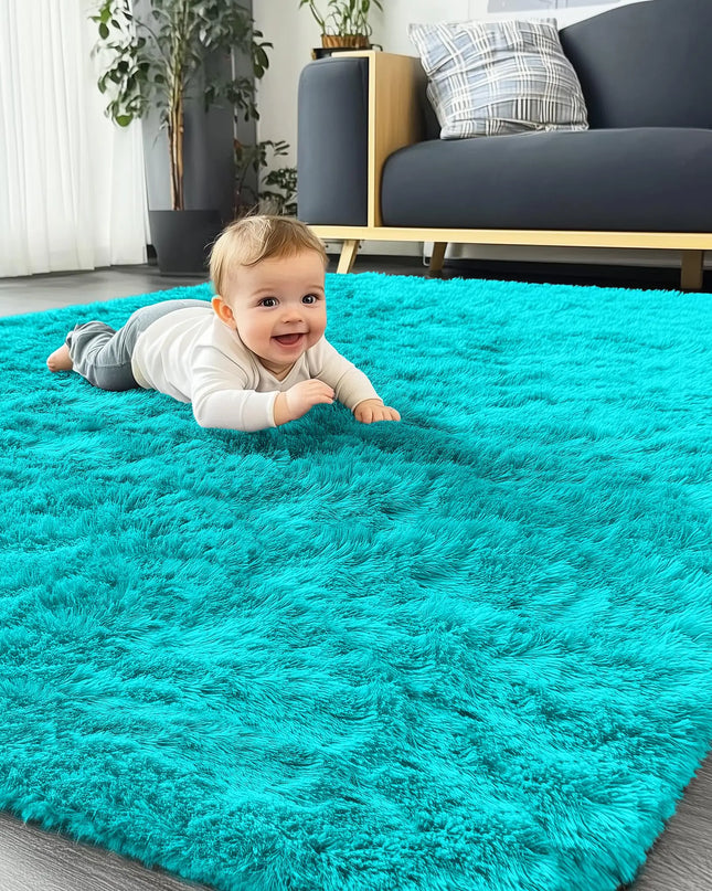 Olanly Large Fluffy Shaggy Area Rug - Soft Plush Indoor Carpet