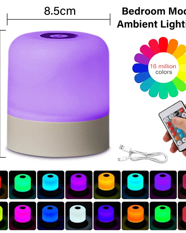 Rechargeable Touch LED Night Light - Dimmable USB Table Lamp