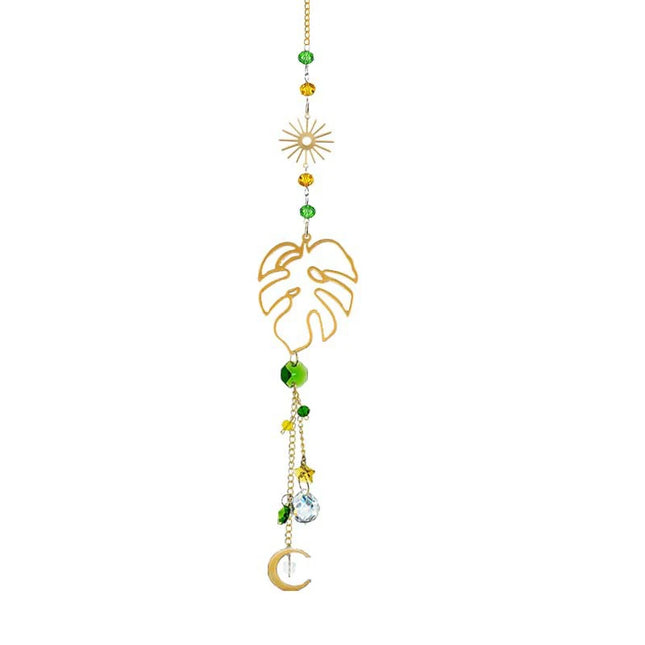 Rainbow Prism Wind Chimes - Artificial Crystal Hanging Pendant Decor
