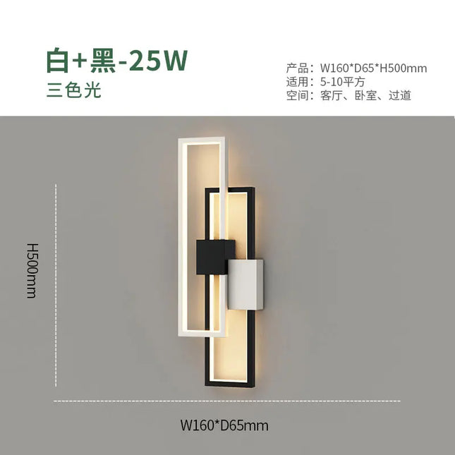 Modern Square Wall Lamp - Stylish Design for Bedroom & Living Room