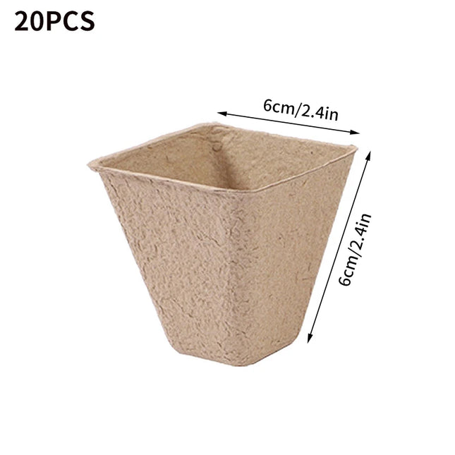 10/20PCS Biodegradable Nursery Seedling Cups - Ideal for Germination