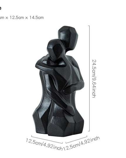 Couples Embrace Ceramic Ornaments - Miniature Room Decor