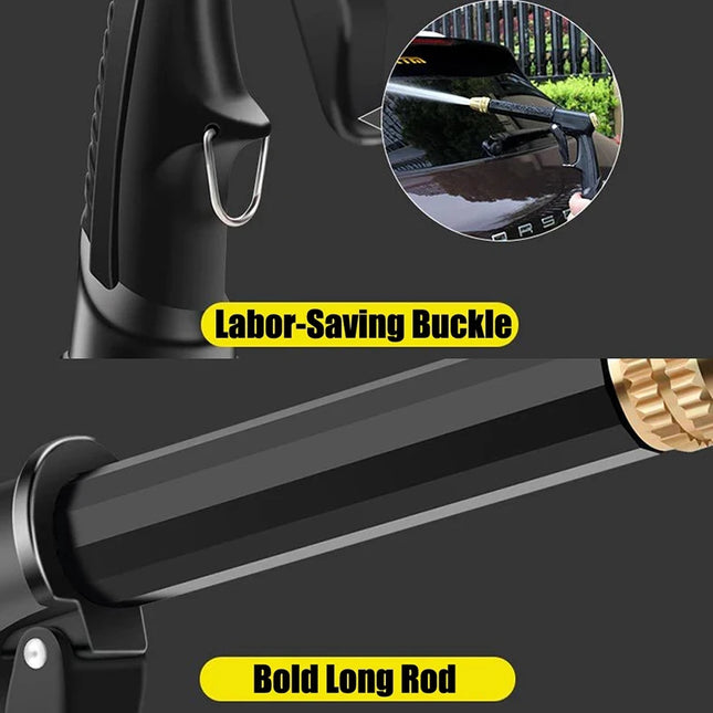High Pressure Water Gun for Car Wash - Adjustable Spray Patterns & Nozzle