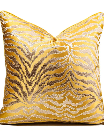 Anqianny Golden Cushion Cover - Tiger Zebra Pattern for Sofa Decor