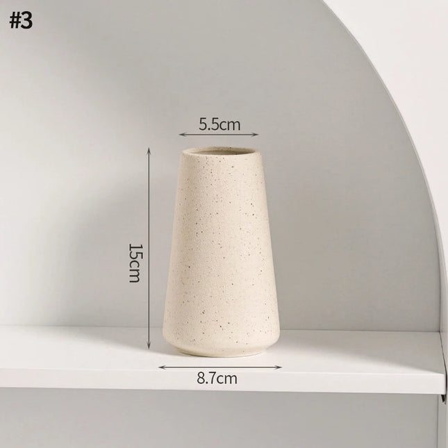 Modern White Ceramic Vase - Nordic Decorative Flower Pot for Home Decor