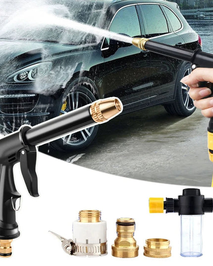 High Pressure Water Gun for Car Wash - Adjustable Spray Patterns & Nozzle