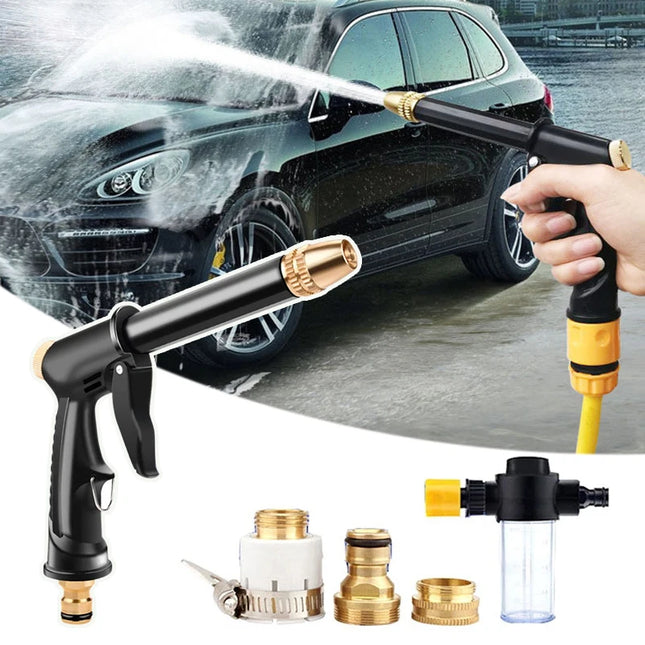 High Pressure Water Gun for Car Wash - Adjustable Spray Patterns & Nozzle