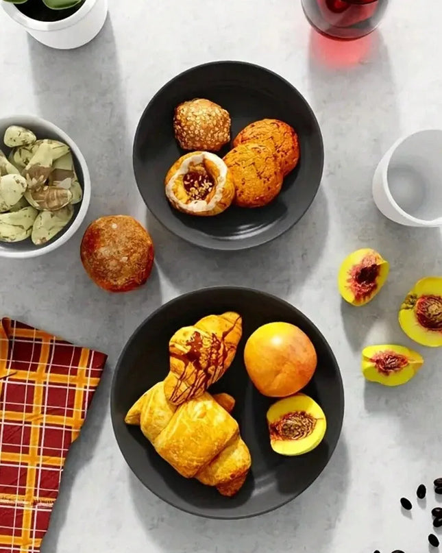 4/16/24pcs Reusable Tableware Set - Eco-Friendly Plates, Bowls, Cups