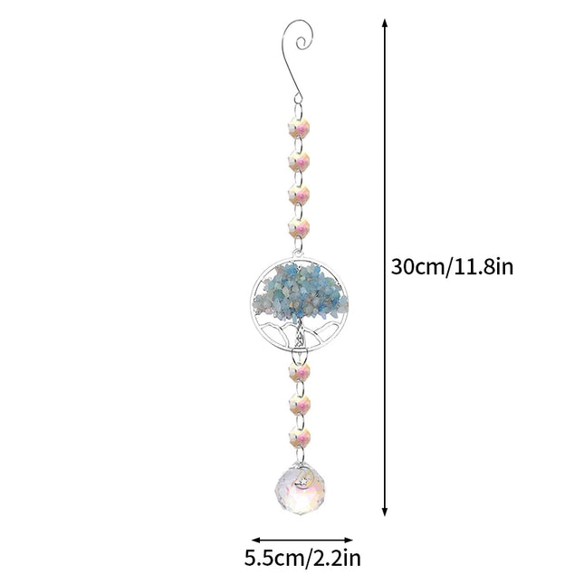 Crystal Sun Catchers Wind Chimes - Rainbow Light Catching Outdoor Decor