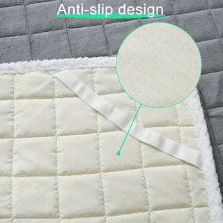 Anqianny Velvet Quilted Mattress Topper - Non-Slip, Warm Comfort