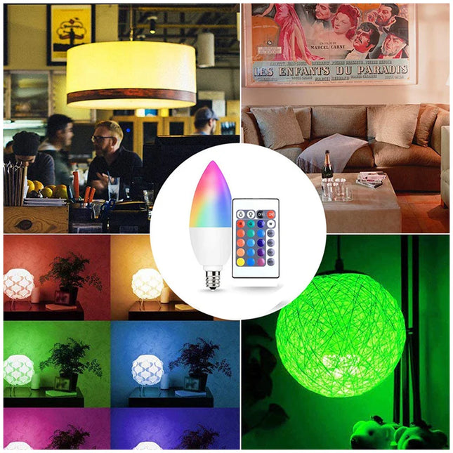 16 Colors RGB Bulb LED Multicolor Bulb E27 Base 220V Household Lighting Dimmable 
24 Key Remote Control Atmosphere Neon Light