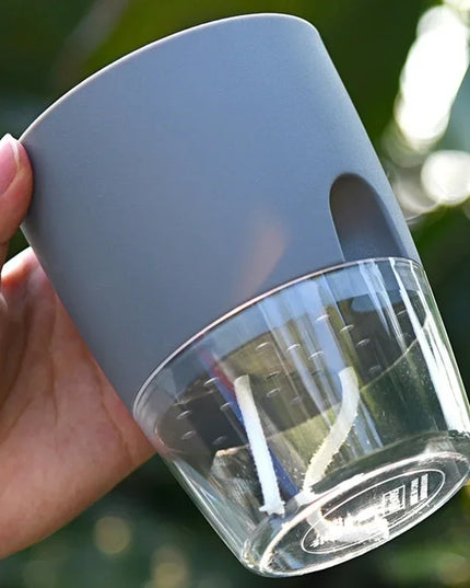 Self Watering Flower Pot Plastic Hydroponics Plants Pot Transparent Double Layer Cotton Rope Watering Succulent Potted Planters