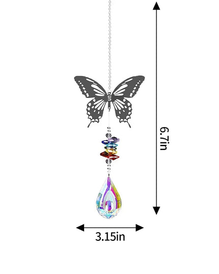 Crystal SunCatcher Prisms Hanging Rainbow Chaser Window Wind Chime Tree of Life Car Art Hanging Pendant Home Garden Decoration