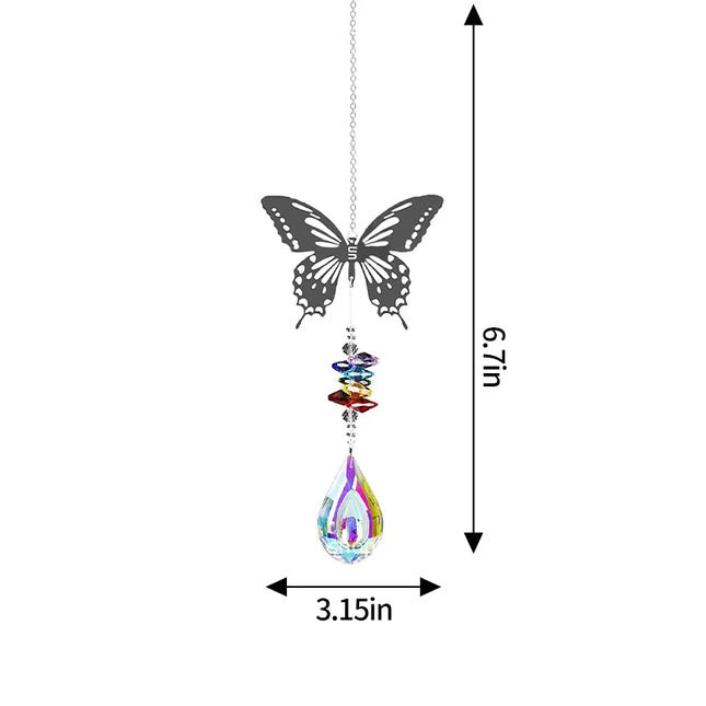 Crystal SunCatcher Prisms Hanging Rainbow Chaser Window Wind Chime Tree of Life Car Art Hanging Pendant Home Garden Decoration