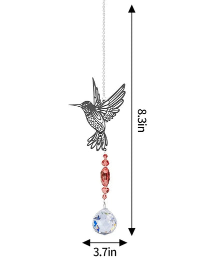 Crystal SunCatcher Prisms Hanging Rainbow Chaser Window Wind Chime Tree of Life Car Art Hanging Pendant Home Garden Decoration