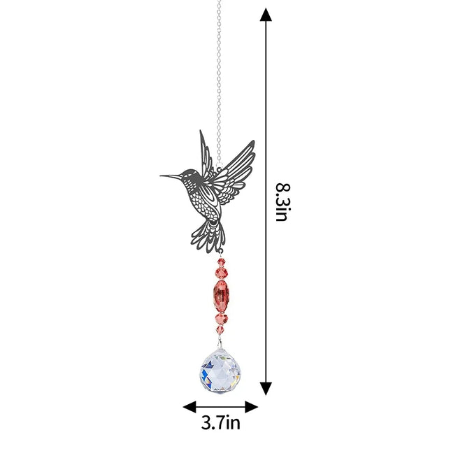 Crystal SunCatcher Prisms Hanging Rainbow Chaser Window Wind Chime Tree of Life Car Art Hanging Pendant Home Garden Decoration