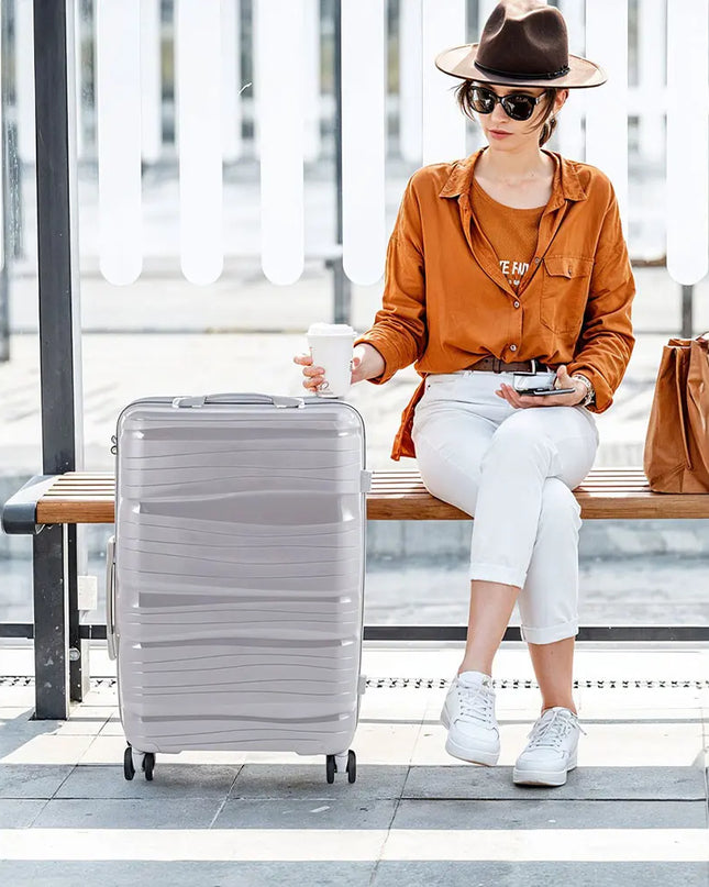 Modishion 4-Piece Travel Trolley Suitcase Set - Lockable & Lightweight