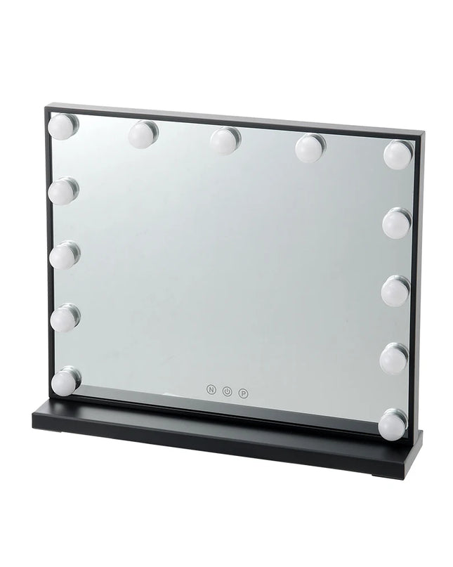 Modishion Rectangular LED Makeup Mirror - Adjustable Brightness & Colors