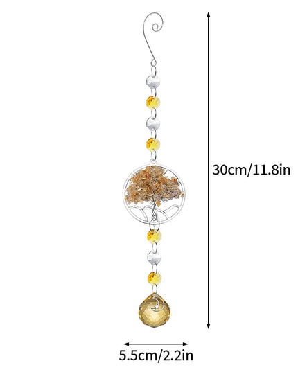 Crystal Sun Catchers Wind Chimes - Rainbow Light Catching Outdoor Decor