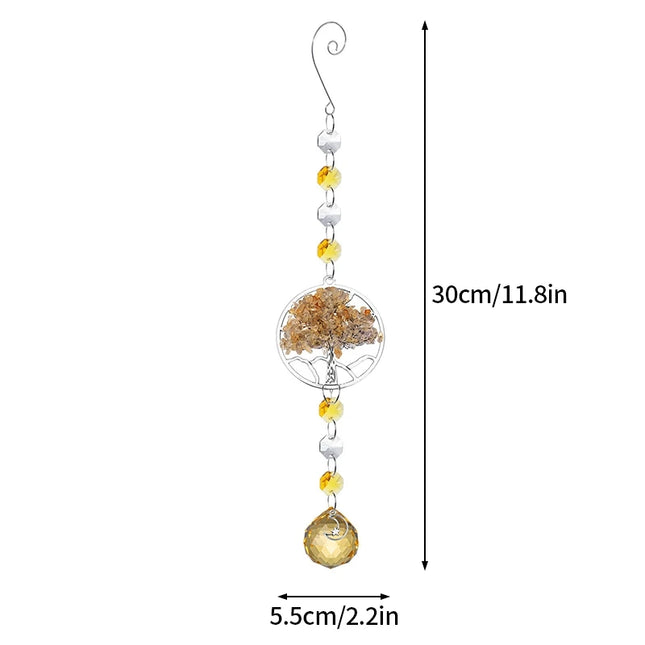 Crystal Sun Catchers Wind Chimes - Rainbow Light Catching Outdoor Decor