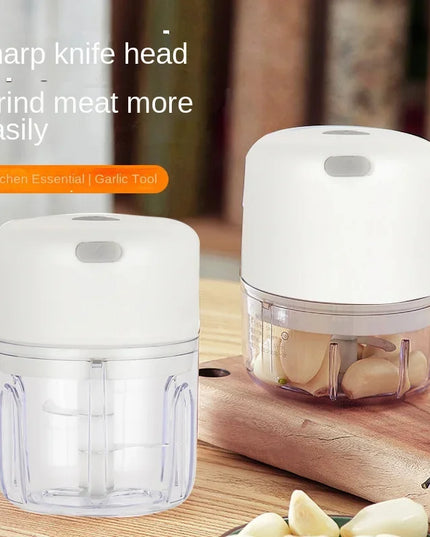 Portable Electric Garlic Chopper - 100 ml Grinder for Veggies