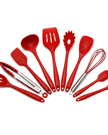 Eco-Friendly Silicone Kitchen Utensils - Versatile 10-Piece Set