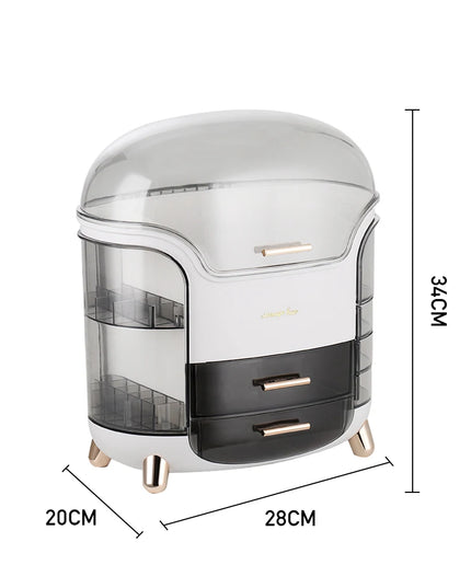 Modishion Large Capacity Cosmetics Storage Box - Dustproof & Stylish