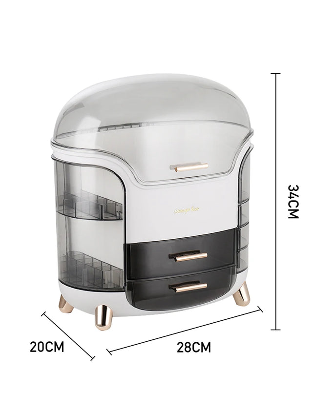 Modishion Large Capacity Cosmetics Storage Box - Dustproof & Stylish