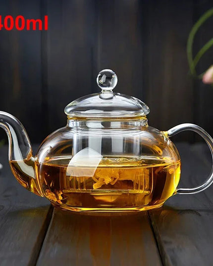 400ml/1000ml Glass Teapot Filterable Heat-resistant