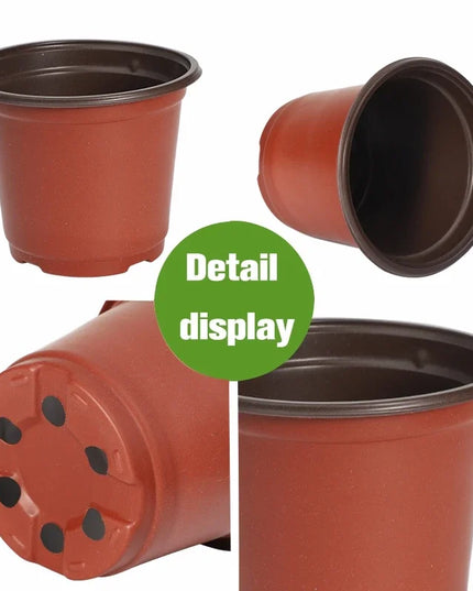 50/20pcs Plastic Flowerpots Simple Nursery Seedling Pot Flowers Seed Breeding Planters Container Box Garden Supplies Tool