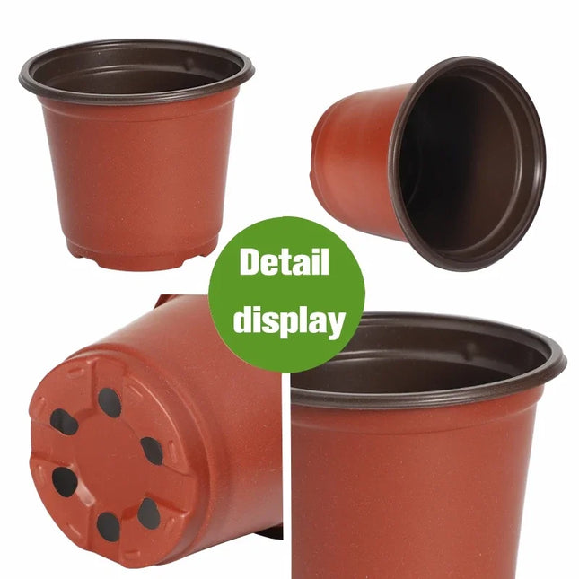 50/20pcs Plastic Flowerpots Simple Nursery Seedling Pot Flowers Seed Breeding Planters Container Box Garden Supplies Tool