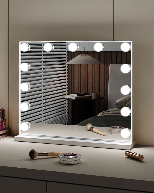 Modishion LED Makeup Mirror - Adjustable Color & Brightness for Flawless Makeup