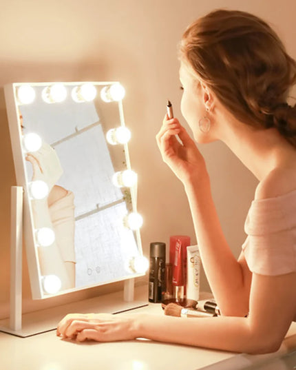 Modishion LED Makeup Mirror - Adjustable Color & Brightness for Flawless Makeup