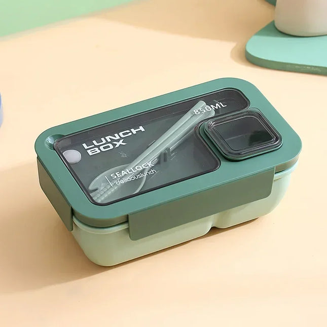 850ml/1100ml Lunch Box Microwave Portable Bento Boxes with Tableware for Kids