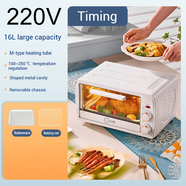 RoyalStar 16L Mini Electric Oven - Multi-Function with Timer Control