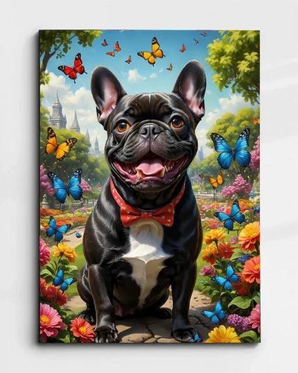 Abstract French Bulldog Canvas Wall Art - Perfect for Dog Lovers Decor