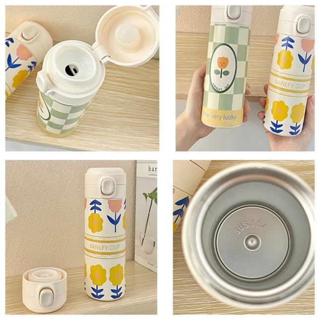 500ml Stainless Steel Thermal Bouncing Cover Bottle