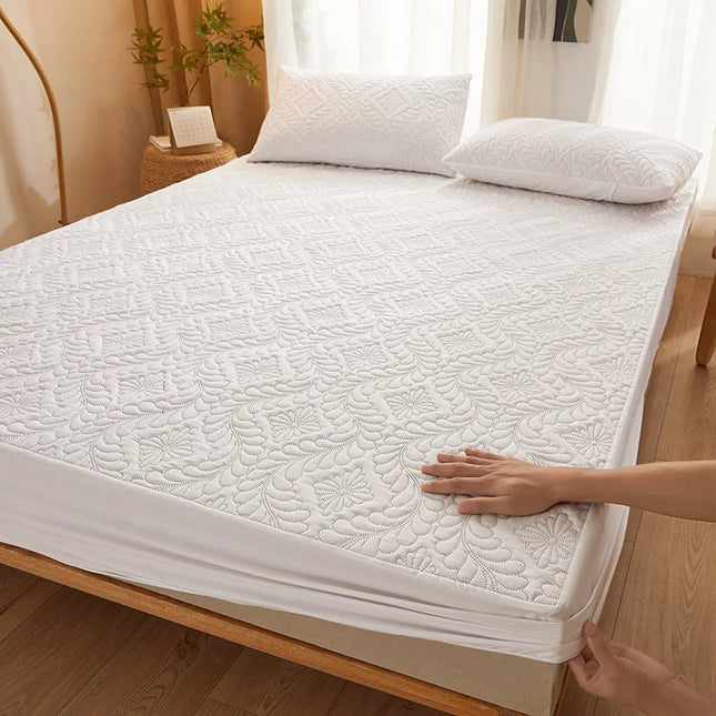 Anqianny Waterproof Mattress Protector - Soft Solid Color Bedding