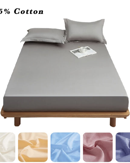 Luxury 85% Cotton Fitted Bed Sheet - Soft, Skin-Friendly Cover