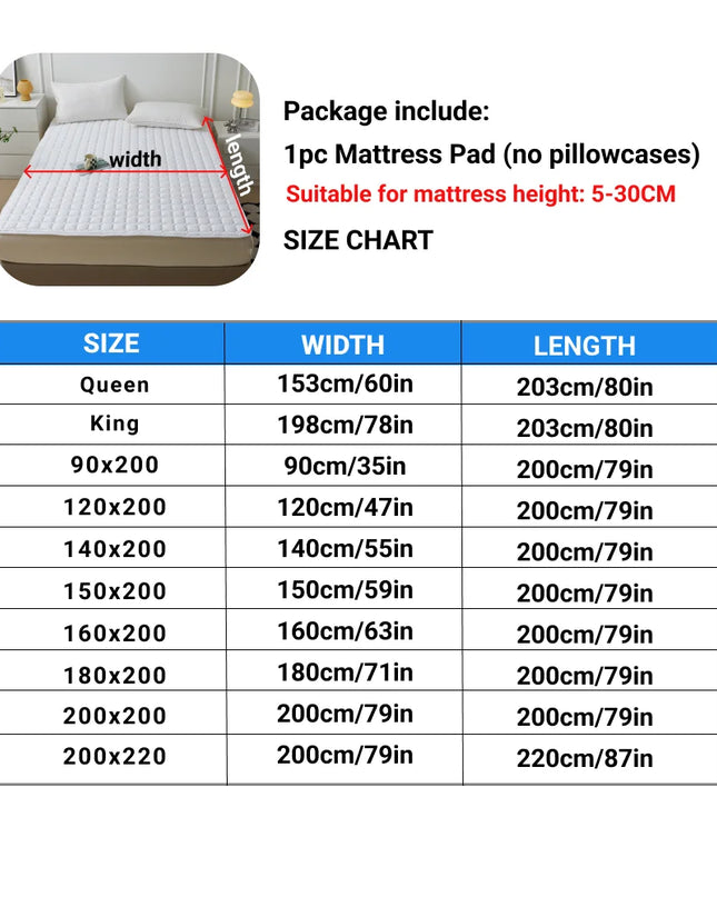 Anqianny Waterproof Quilted Mattress Protector - Breathable & Thick