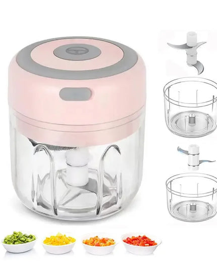 Portable Electric Garlic Chopper - 100 ml Grinder for Veggies
