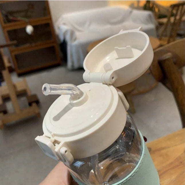 500ml Portable Water Bottle with Straw