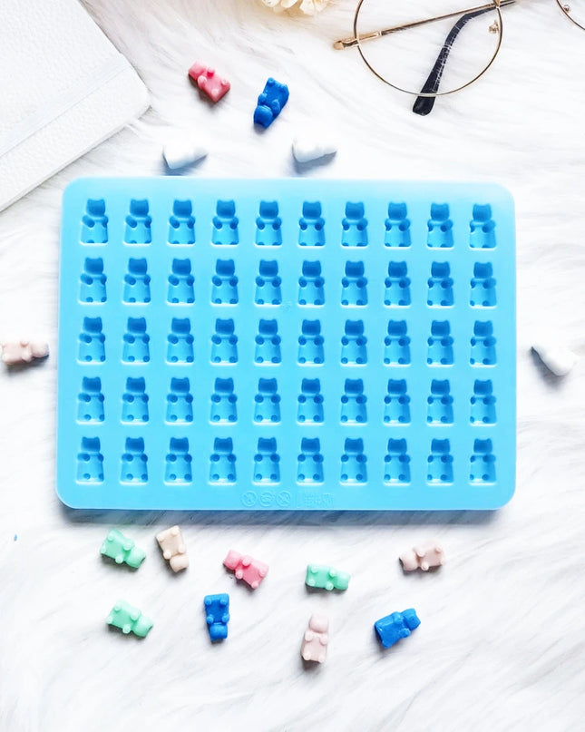 50 Eco-Friendly Little Bear Silicone Soap Molds - DIY Cake & Candy