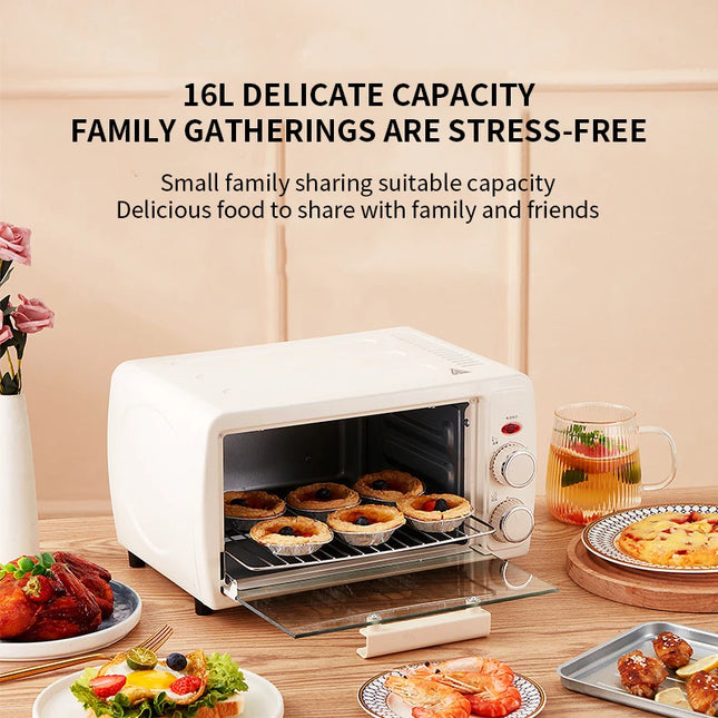 RoyalStar 16L Mini Electric Oven - Multi-Function with Timer Control