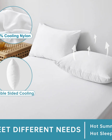 Anqianny Cooling Pillowcases - Waterproof 100% Nylon for Hot Sleepers