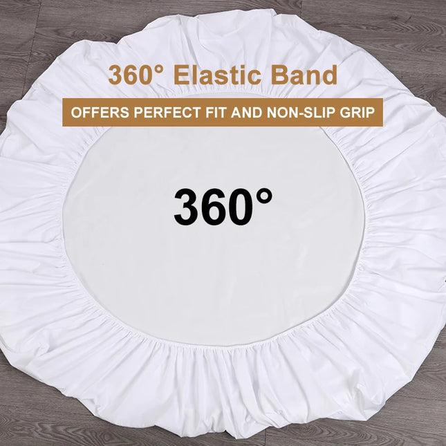 Anqianny Waterproof Fitted Sheet - Anti-Dust Mite, Elastic Band