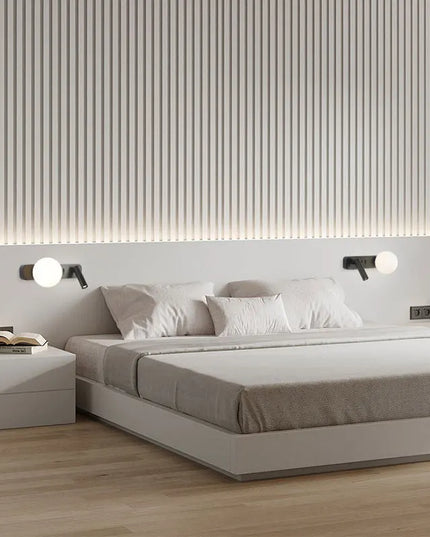 Modern Minimalist LED Wall Lamp - Creative Moon Design for Bedrooms