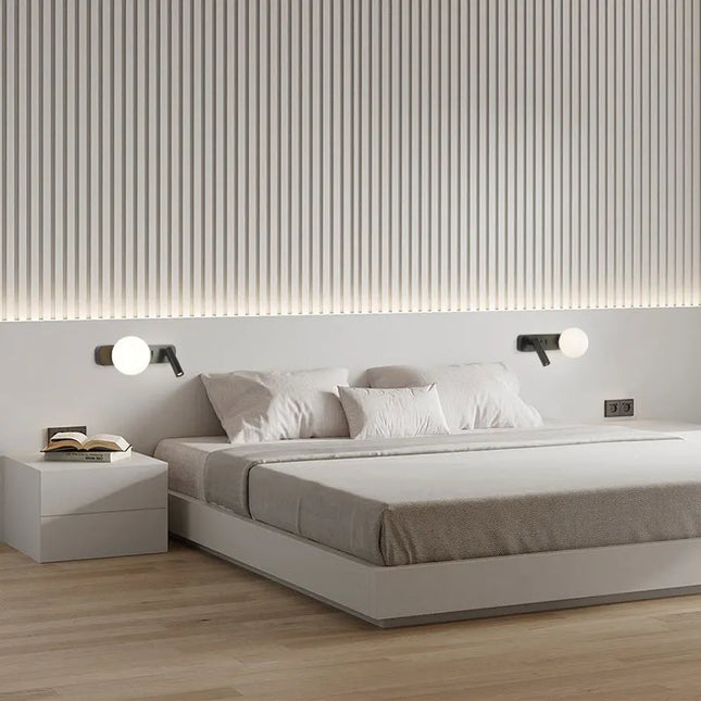 Modern Minimalist LED Wall Lamp - Creative Moon Design for Bedrooms
